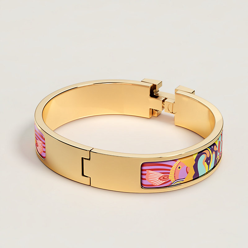 HERMES∽Lanternes Ballons et Cocardes バングル GOLD 2色_速達 Clic H Lanternes, Ballons et Cocardes bracelet | Hermès
